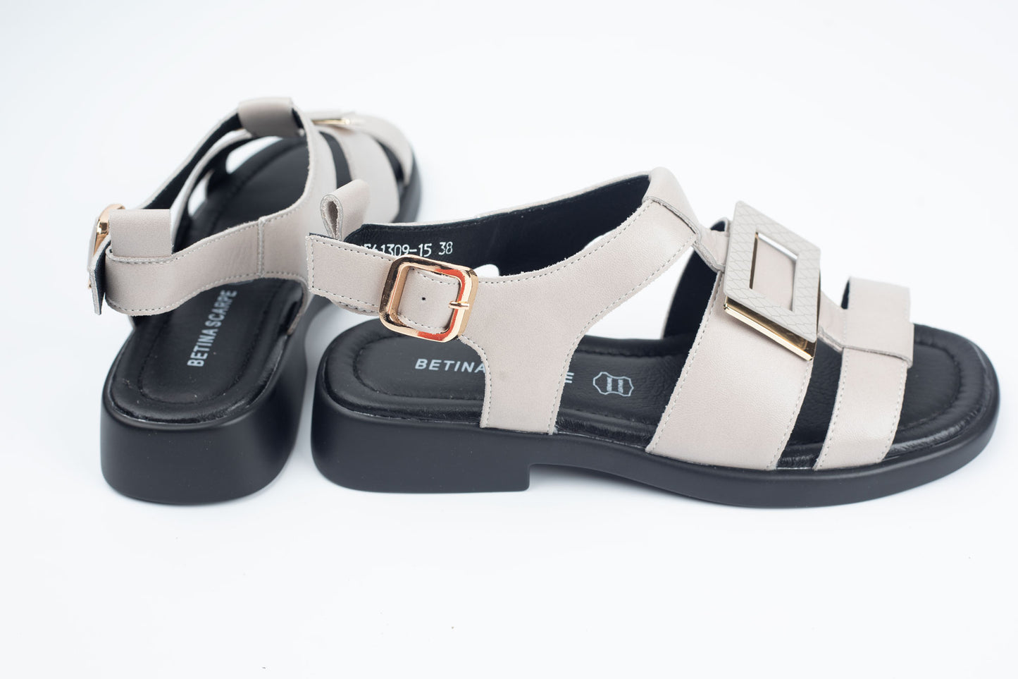Sandale damă piele naturală BETINA 61309 Taupe (36-41)