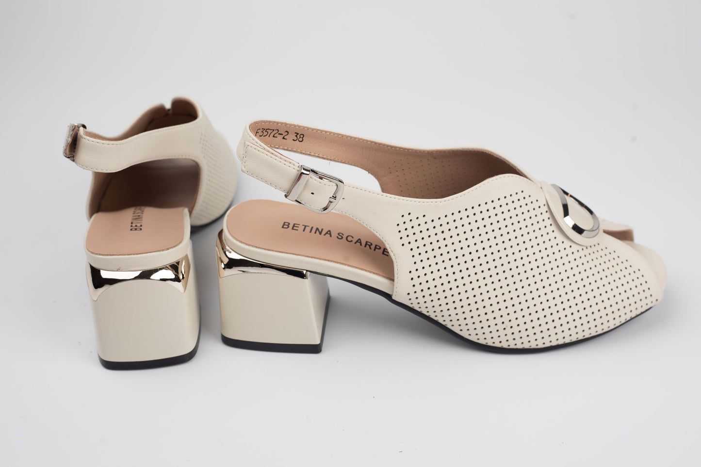 Sandale damă piele naturală BETINA 3572 Bej (38-41)