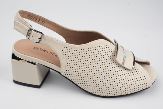 Sandale damă piele naturală BETINA 60500 Crem (36-41)