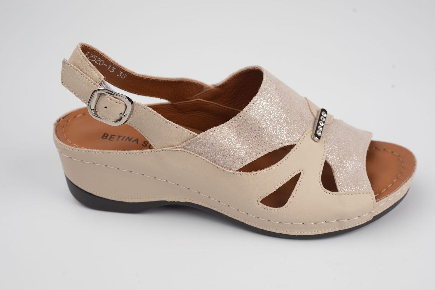Sandale damă piele naturală BETINA 2520 Bej( 36-41)