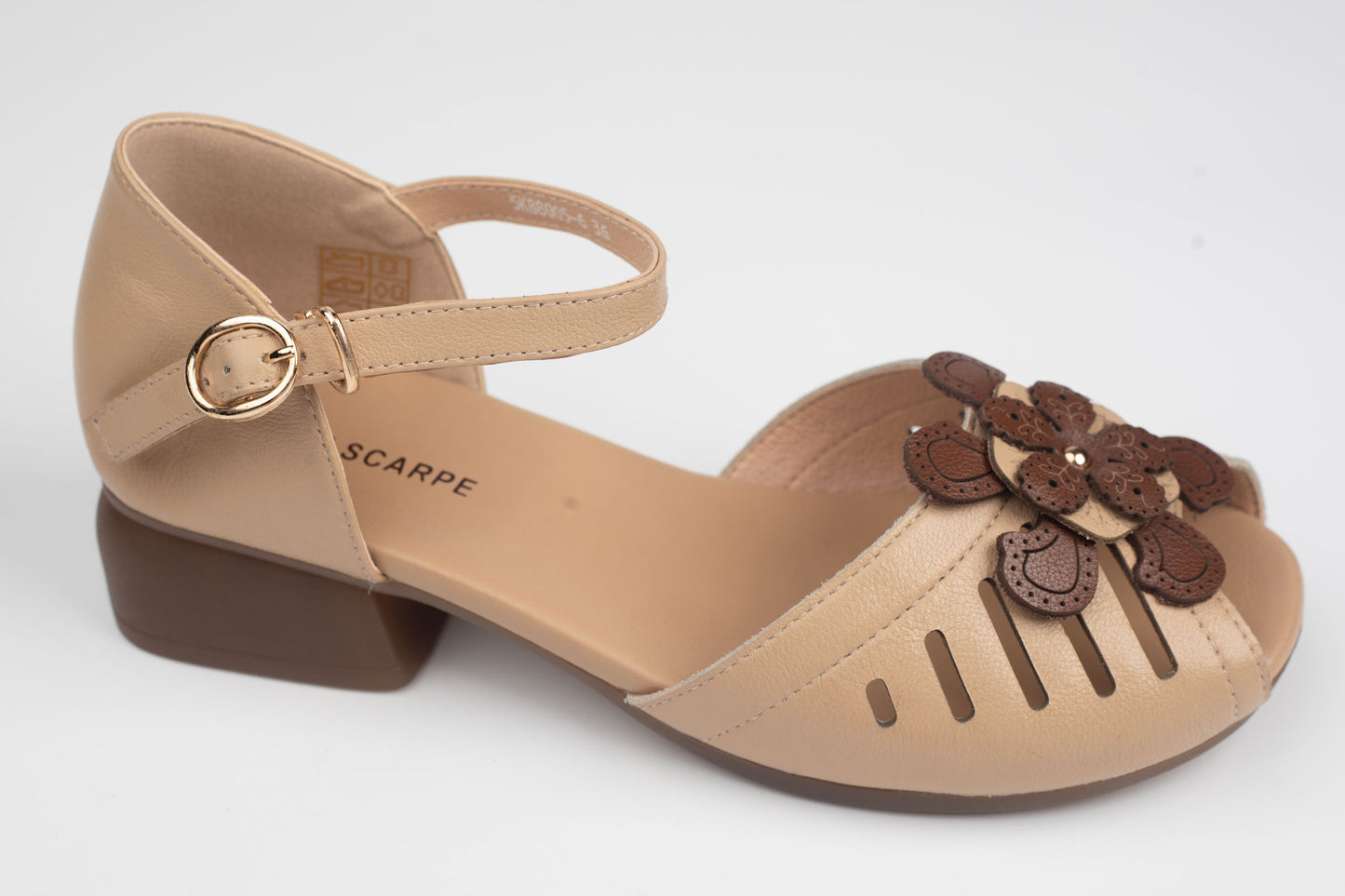 Sandale damă piele naturală BETINA 88005 Khaki