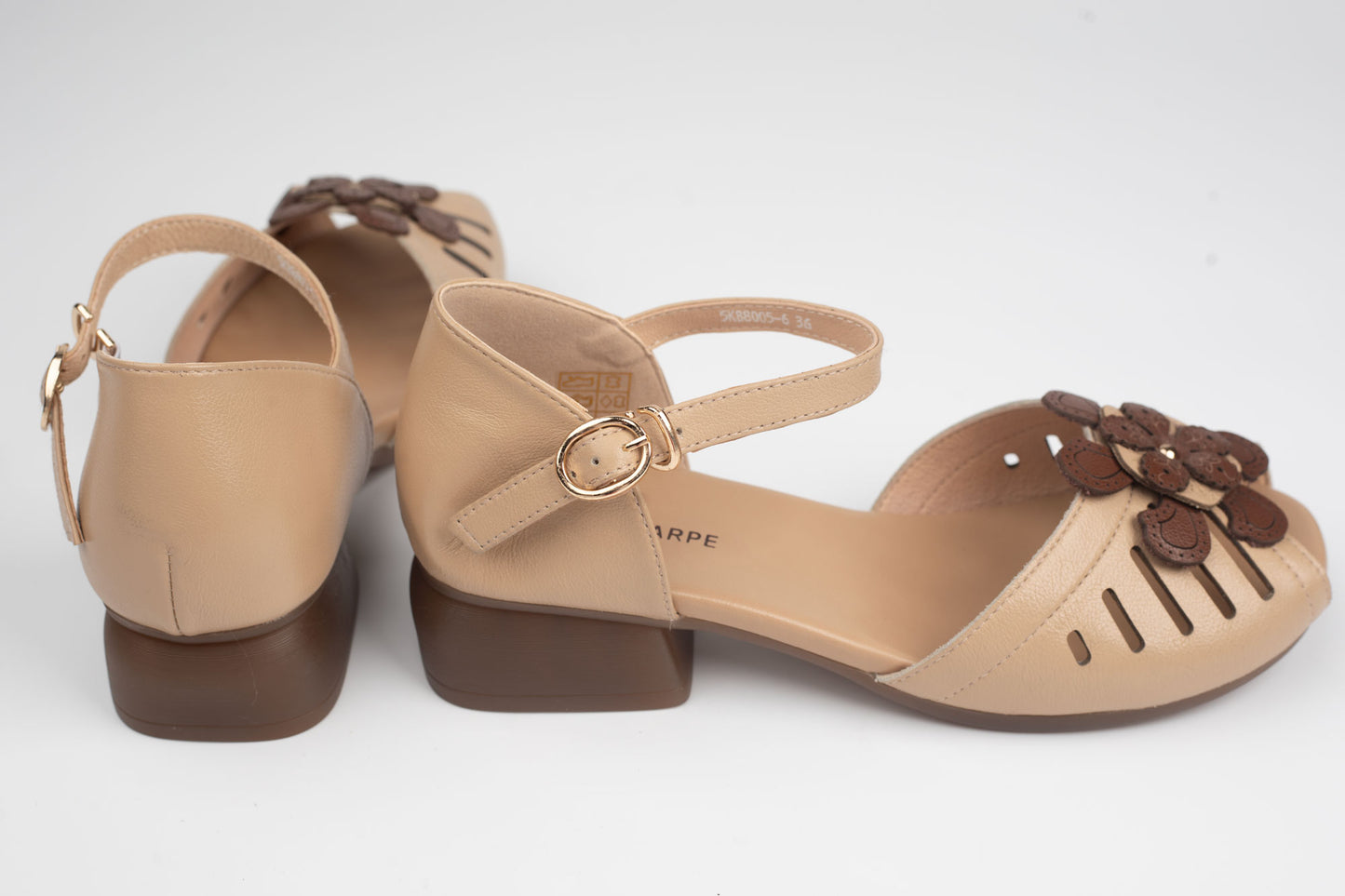 Sandale damă piele naturală BETINA 88005 Khaki