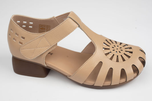 Pantofi damă piele naturală BETINA 88007 Khaki