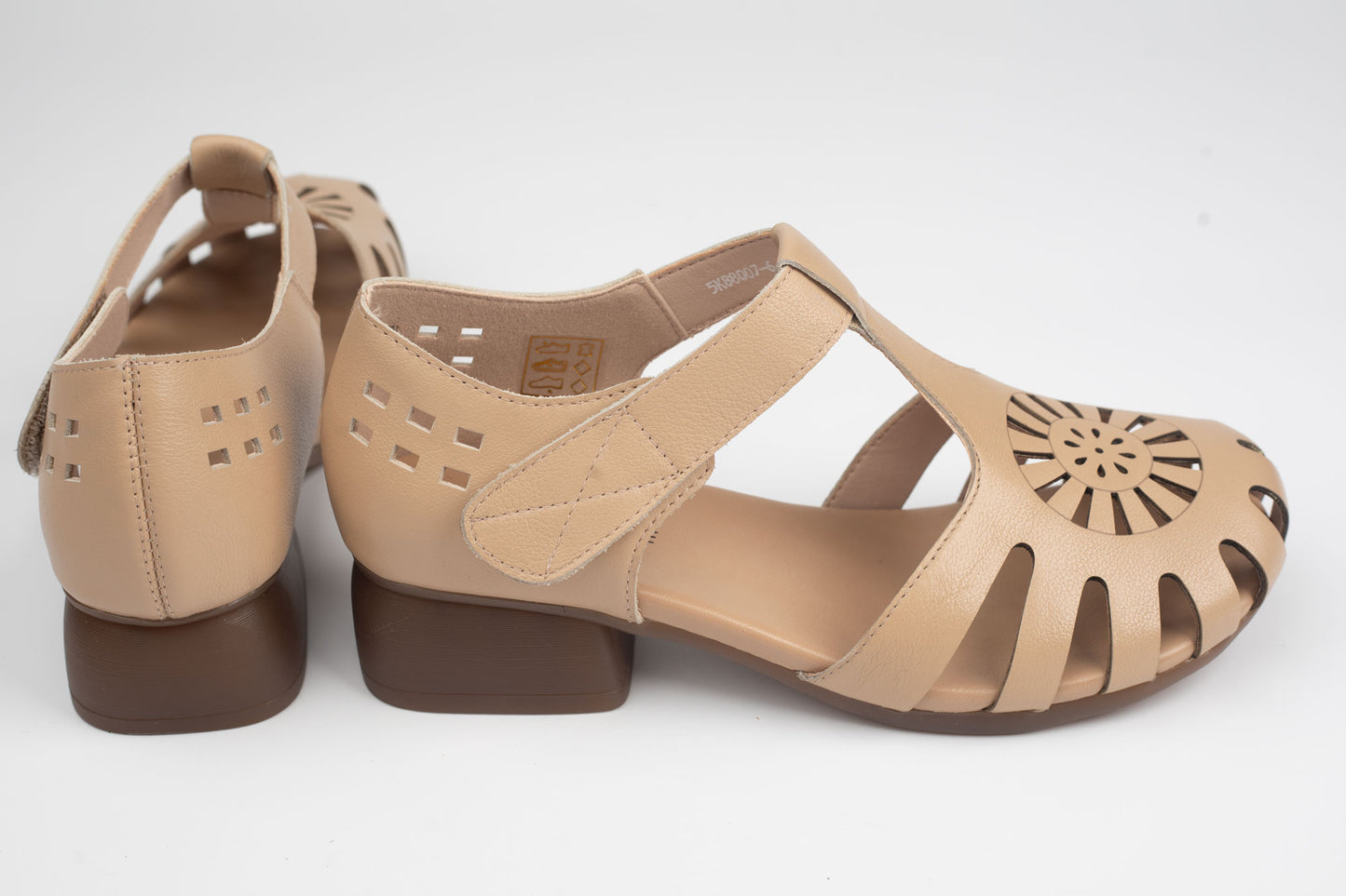 Pantofi damă piele naturală BETINA 88007 Khaki
