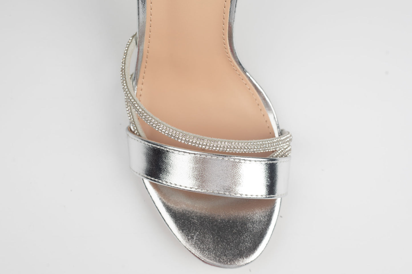 Sandale damă piele eco premium CAROL 28 Argintiu