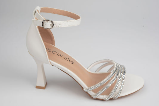 Sandale damă piele eco premium CAROL 23 Alb