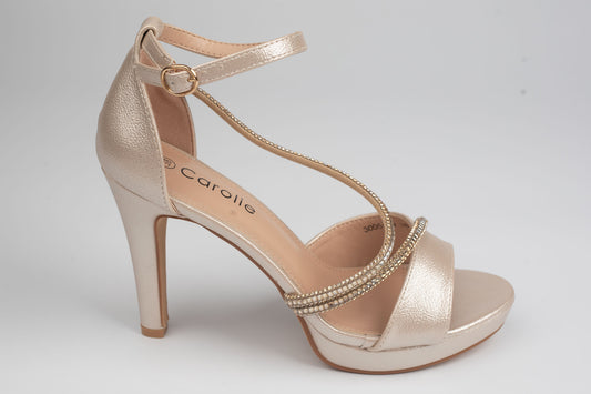 Sandale damă piele eco premium CAROL 29 Auriu
