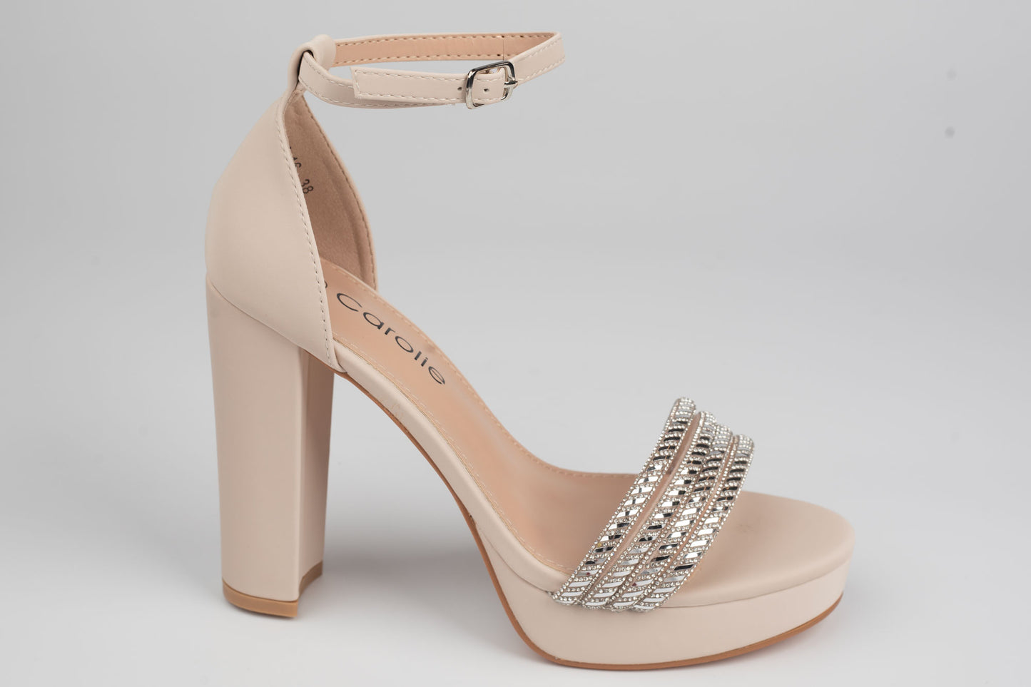 Sandale damă piele eco premium CAROL 16 Apricot