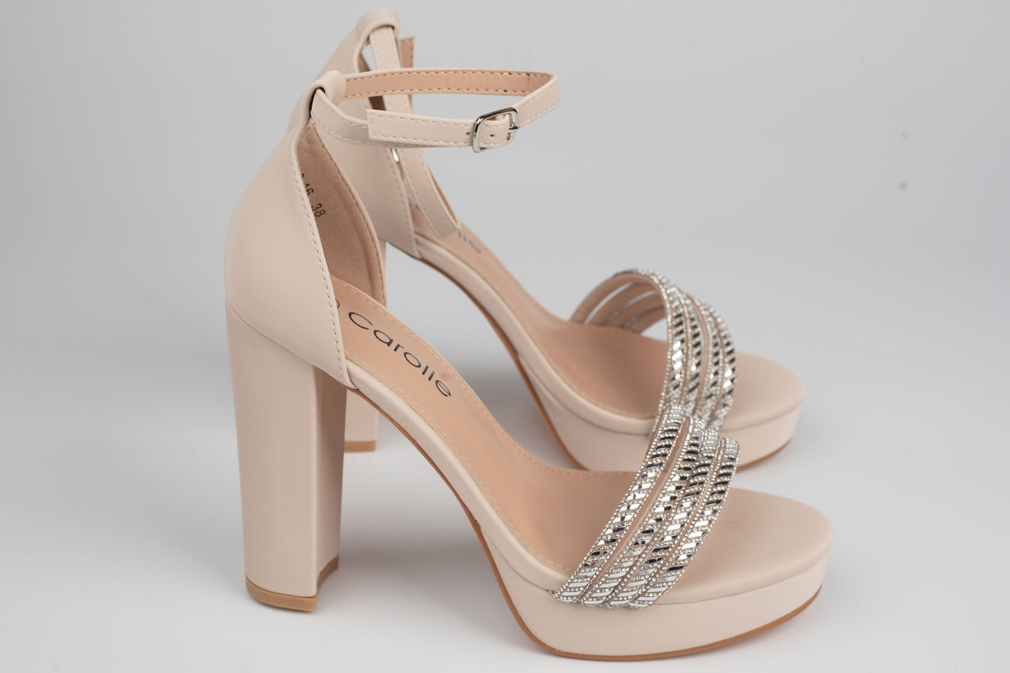 Sandale damă piele eco premium CAROL 16 Apricot