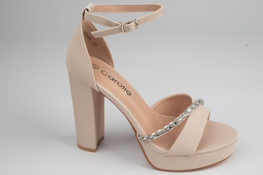 Sandale damă piele eco premium CAROL 3-A Apricot