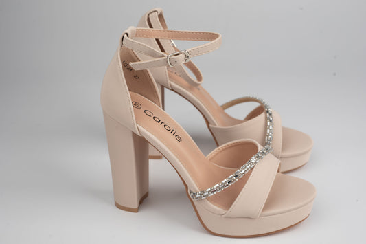 Sandale damă piele eco premium CAROL 3-A Apricot
