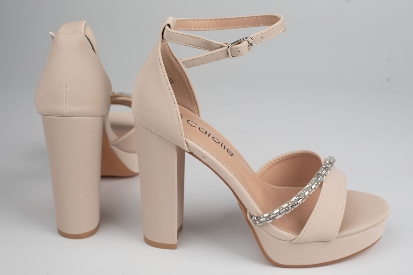Sandale damă piele eco premium CAROL 3-A Apricot