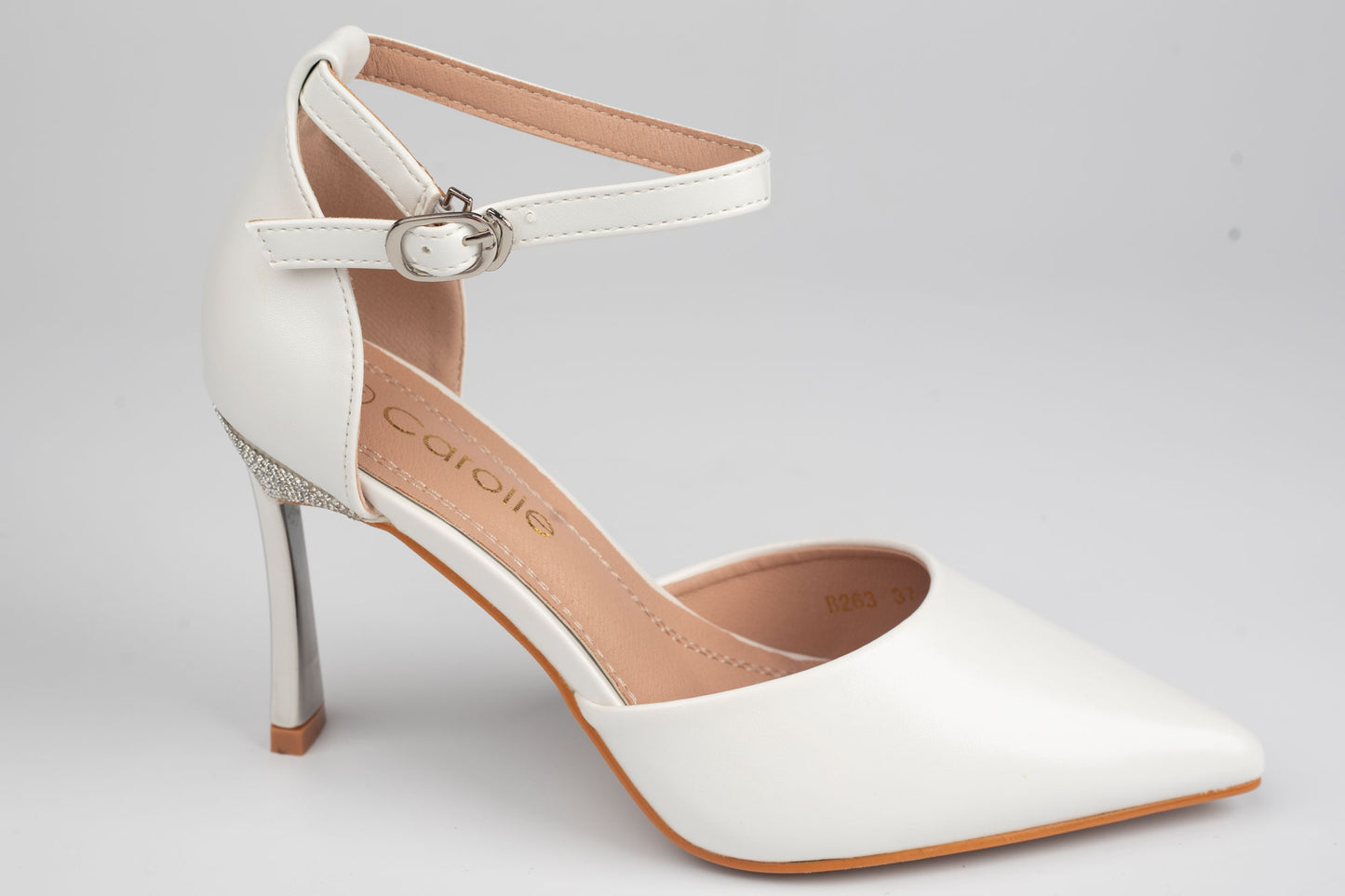 Pantofi damă piele ECO premium CAROL263 alb