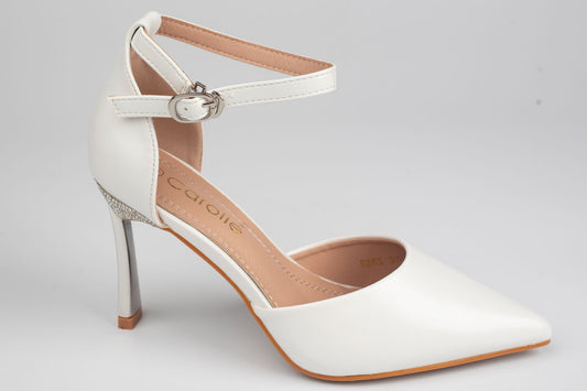 Pantofi damă piele ECO premium CAROL263 alb