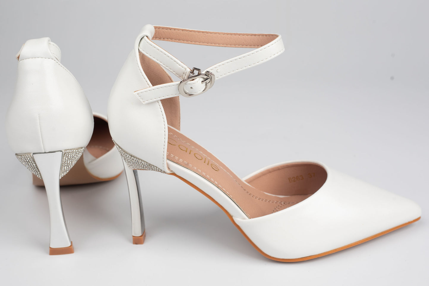 Pantofi damă piele ECO premium CAROL263 alb