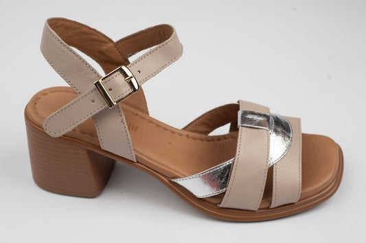 Sandale damă piele naturală ANNA V 801 Vizon