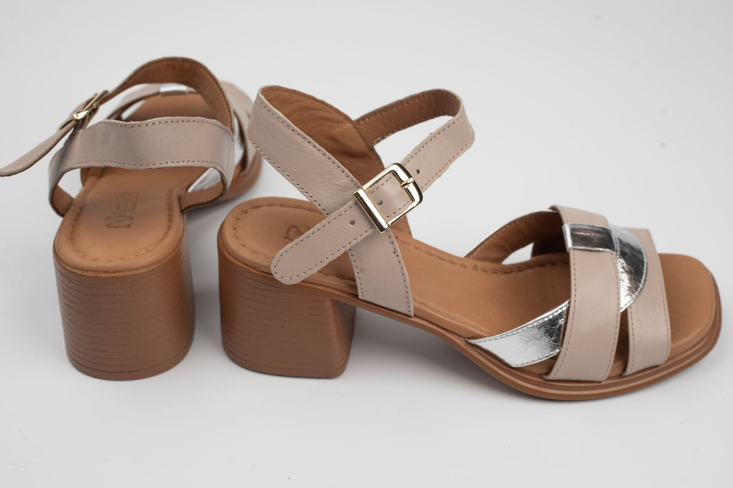 Sandale damă piele naturală ANNA V 801 Vizon