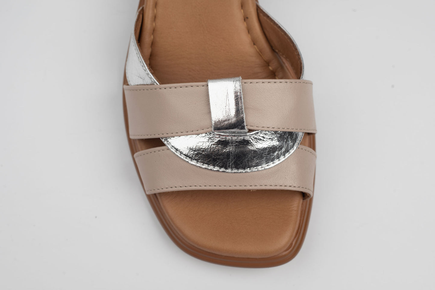 Sandale damă piele naturală ANNA V 801 Vizon