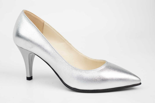 Pantofi dama piele naturala NINA OCHINNI 631 Argintiu