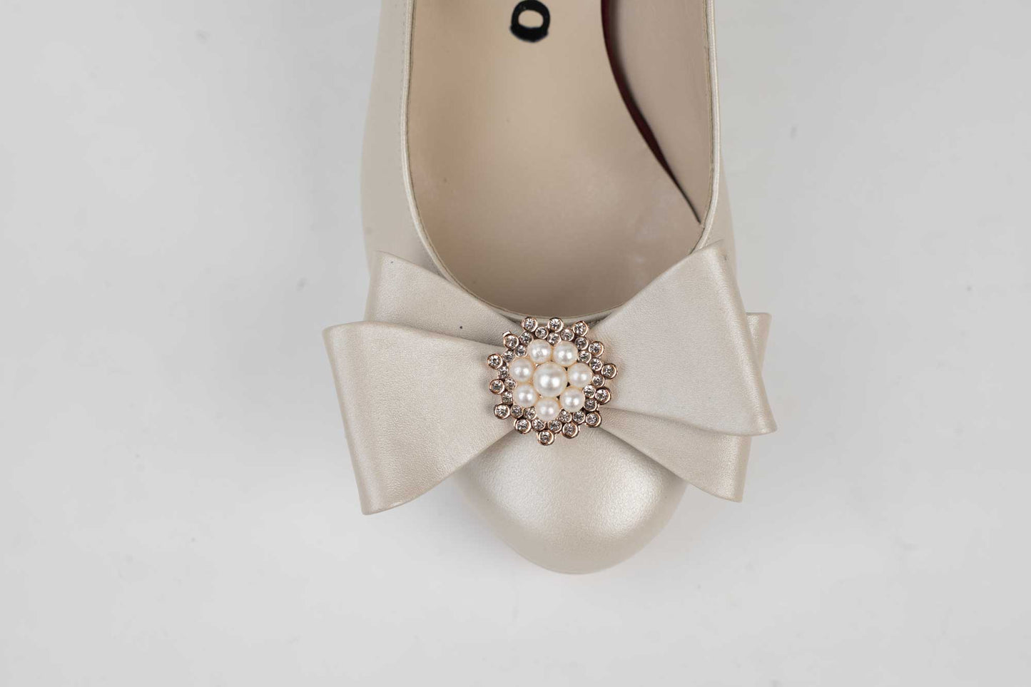 Pantofi dama piele naturala 2954 Bej accesoriu