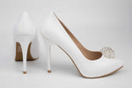 Pantofi dama piele eco calitate premium KARIN 21 Alb box accesoriu