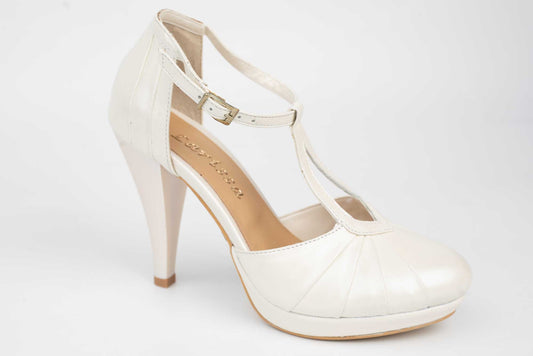 Pantofi dama piele naturala LARISA CocoS  Bej sidef