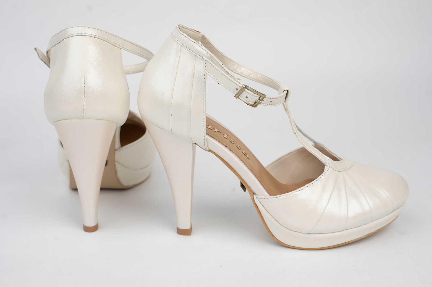 Pantofi dama piele naturala LARISA CocoS  Bej sidef