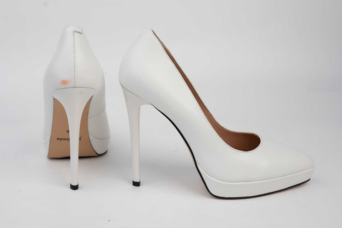 Pantofi mireasa  piele naturala stiletto JOSE SIMON R91 Alb
