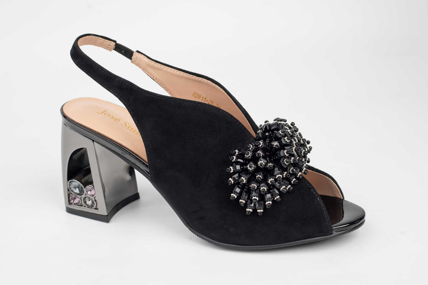 Women's sandals made of genuine suede leather JOSE SIMON 815 N velour