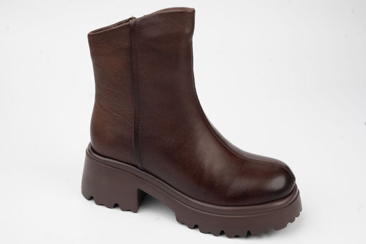 Women's genuine leather boots FRANCO GERARDO 83125 Brown