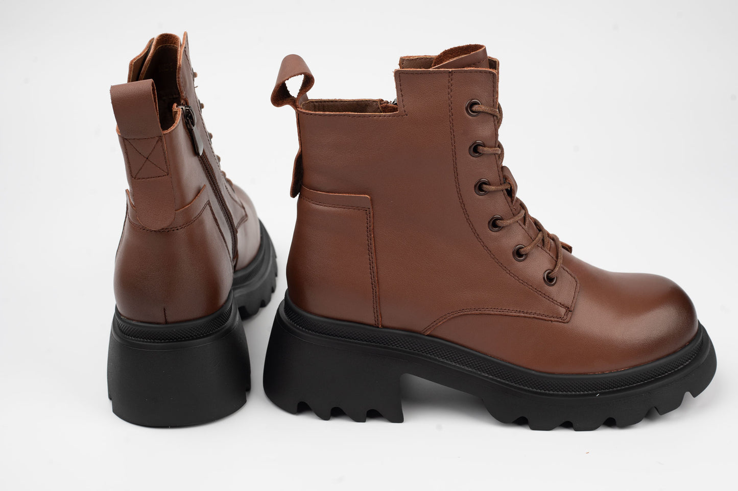 Women's genuine leather boots FORMAZIONE 1625 Brown