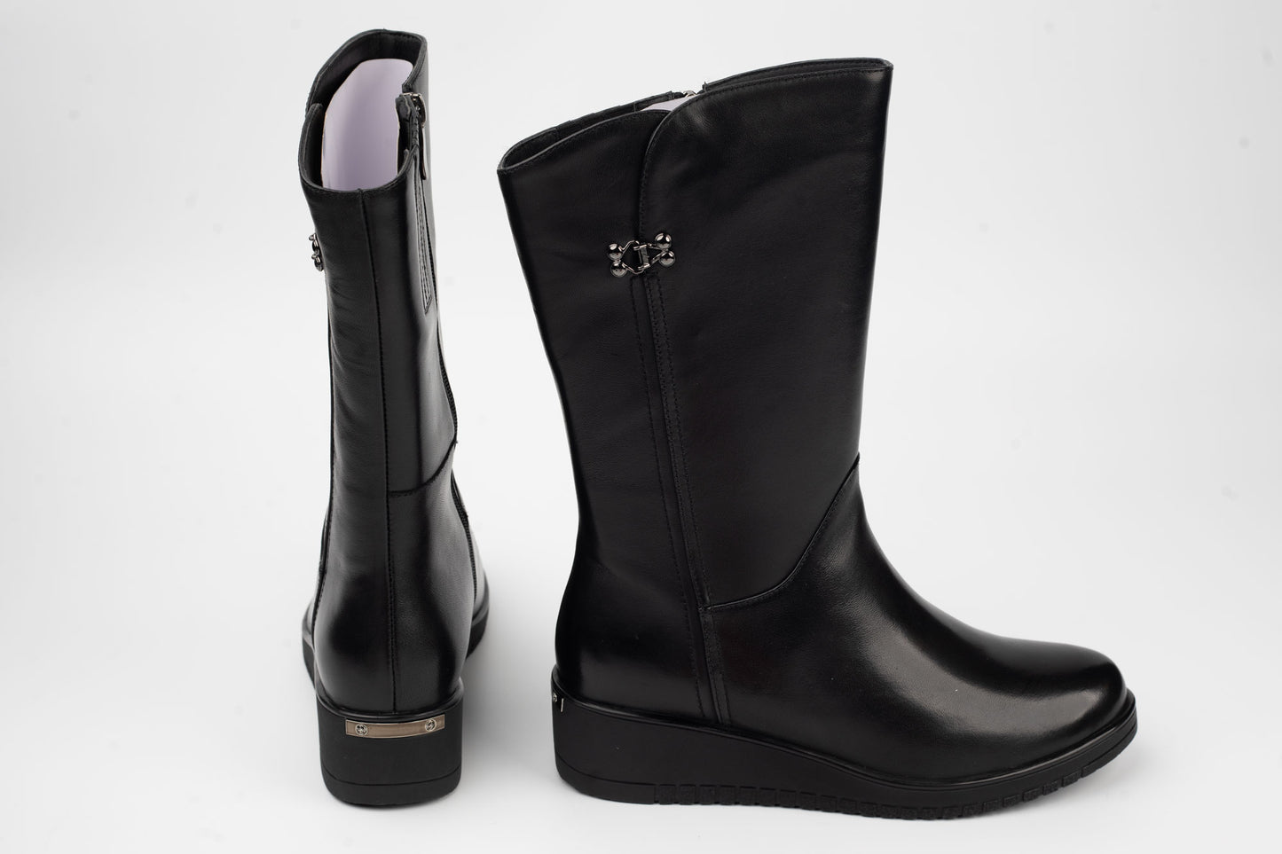 Women's genuine leather boots BETINA 732 N box 