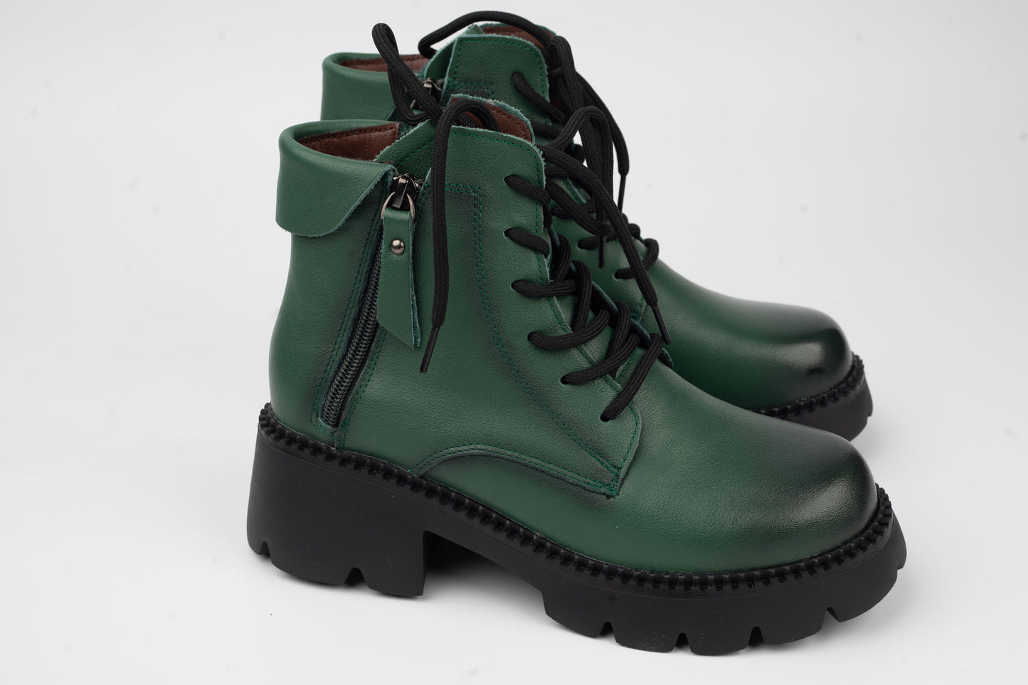 Women's genuine leather boots FRANCO GERARDO 80992 Green