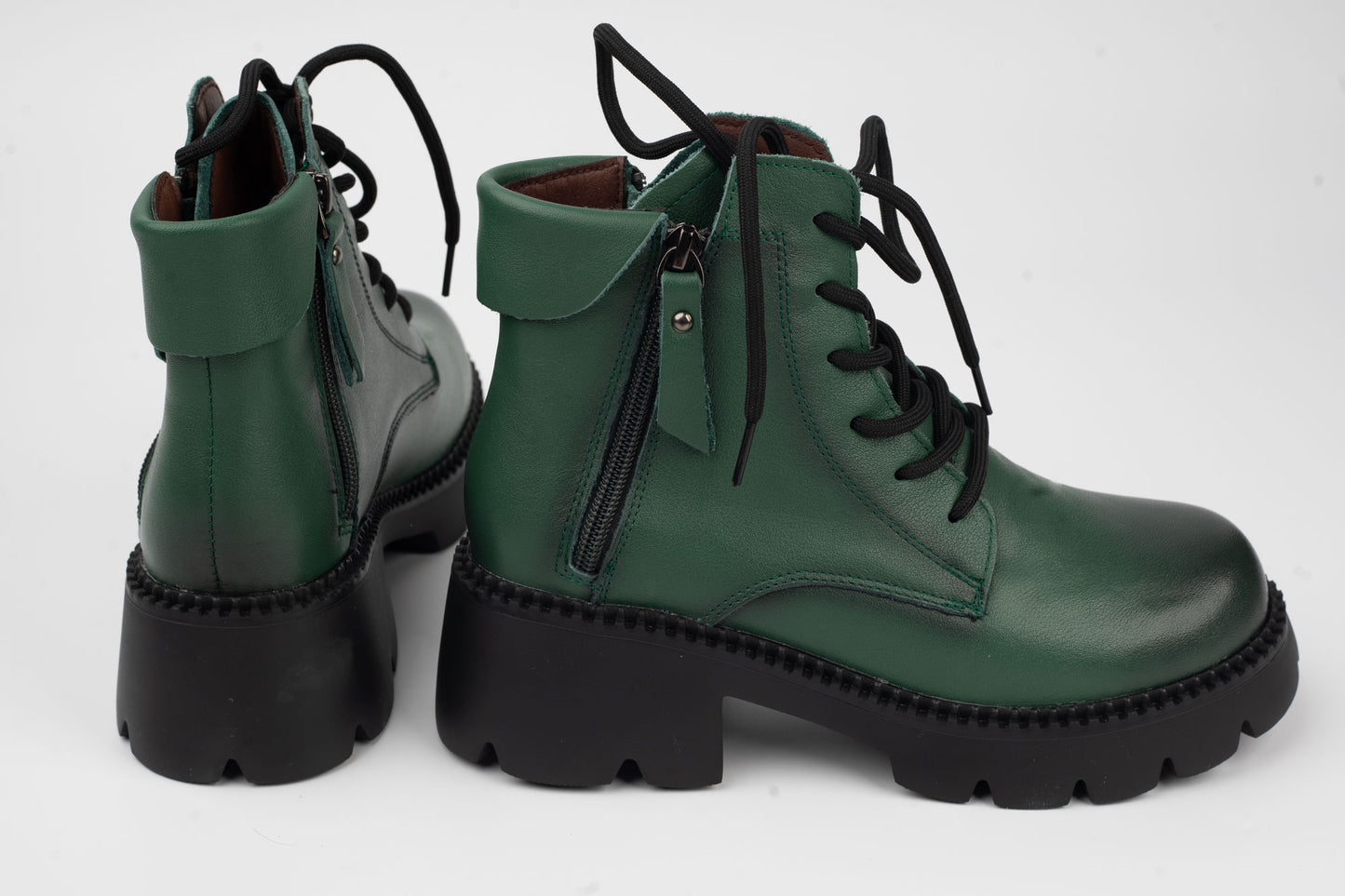 Women's genuine leather boots FRANCO GERARDO 80992 Green