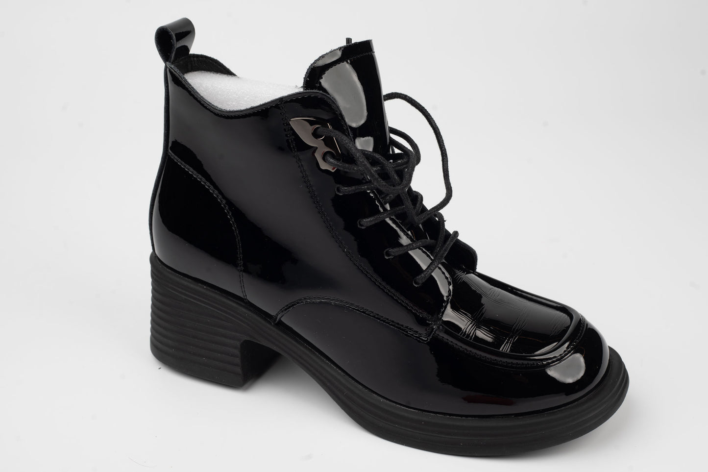 Women's boots made of natural patent leather FRANCO GERARDO 136-2 N patent