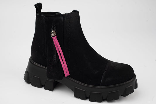 Women's boots made of genuine suede leather PREGO 2250 N vel