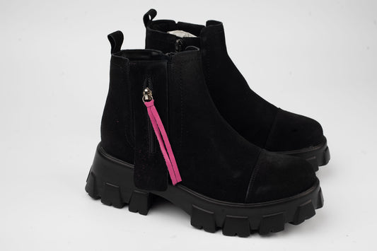 Women's boots made of genuine suede leather PREGO 2250 N vel