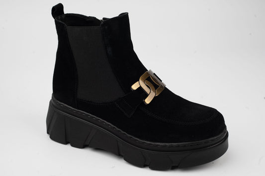 Women's boots made of genuine suede leather PREGO 2276 N vel