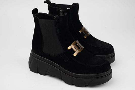 Women's boots made of genuine suede leather PREGO 2276 N vel