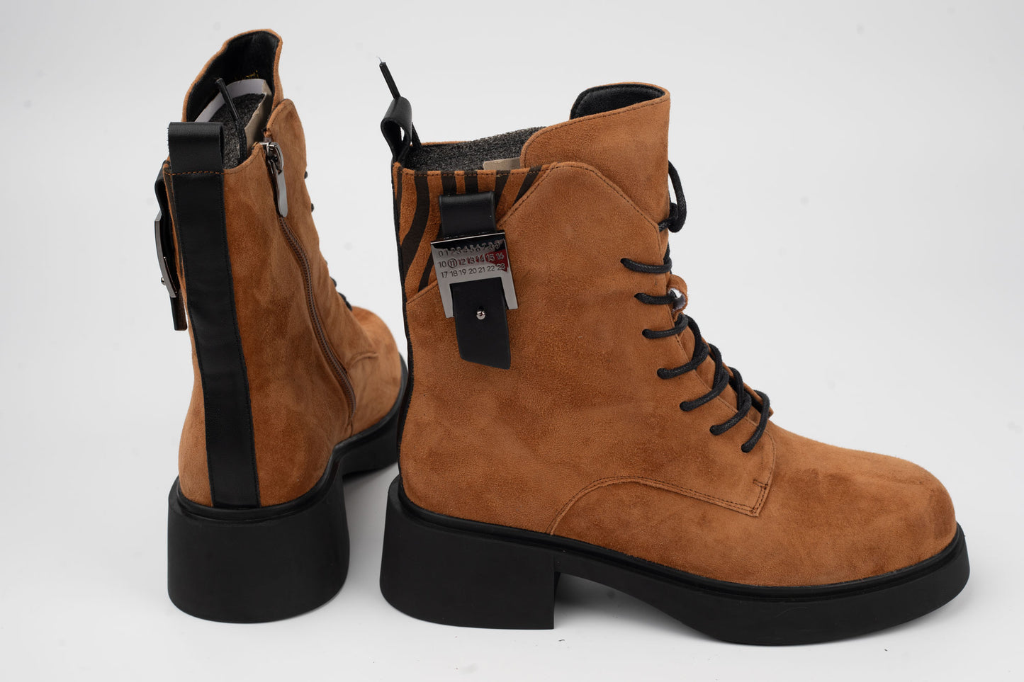 Ghete damă piele naturală întoarsă ANNA VIOTI 11601 Maro vel