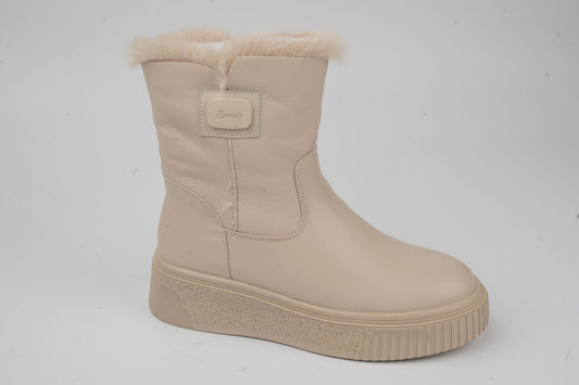 Women's genuine leather boots ANNA VIOTI 11626 Box beige