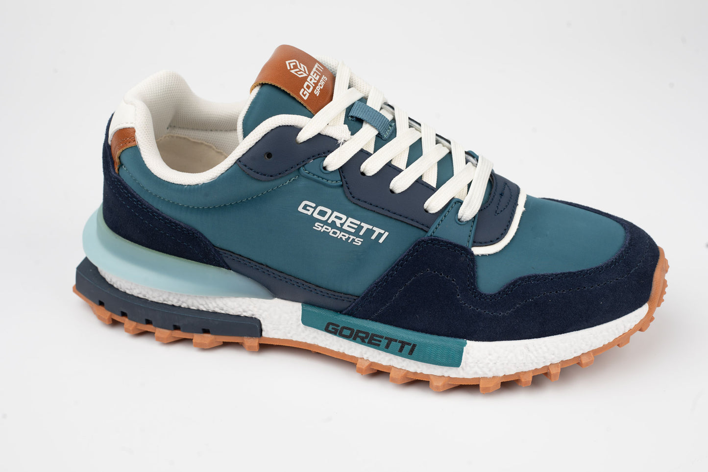 Men's sneakers genuine leather+textile GORETTI 375 Blue