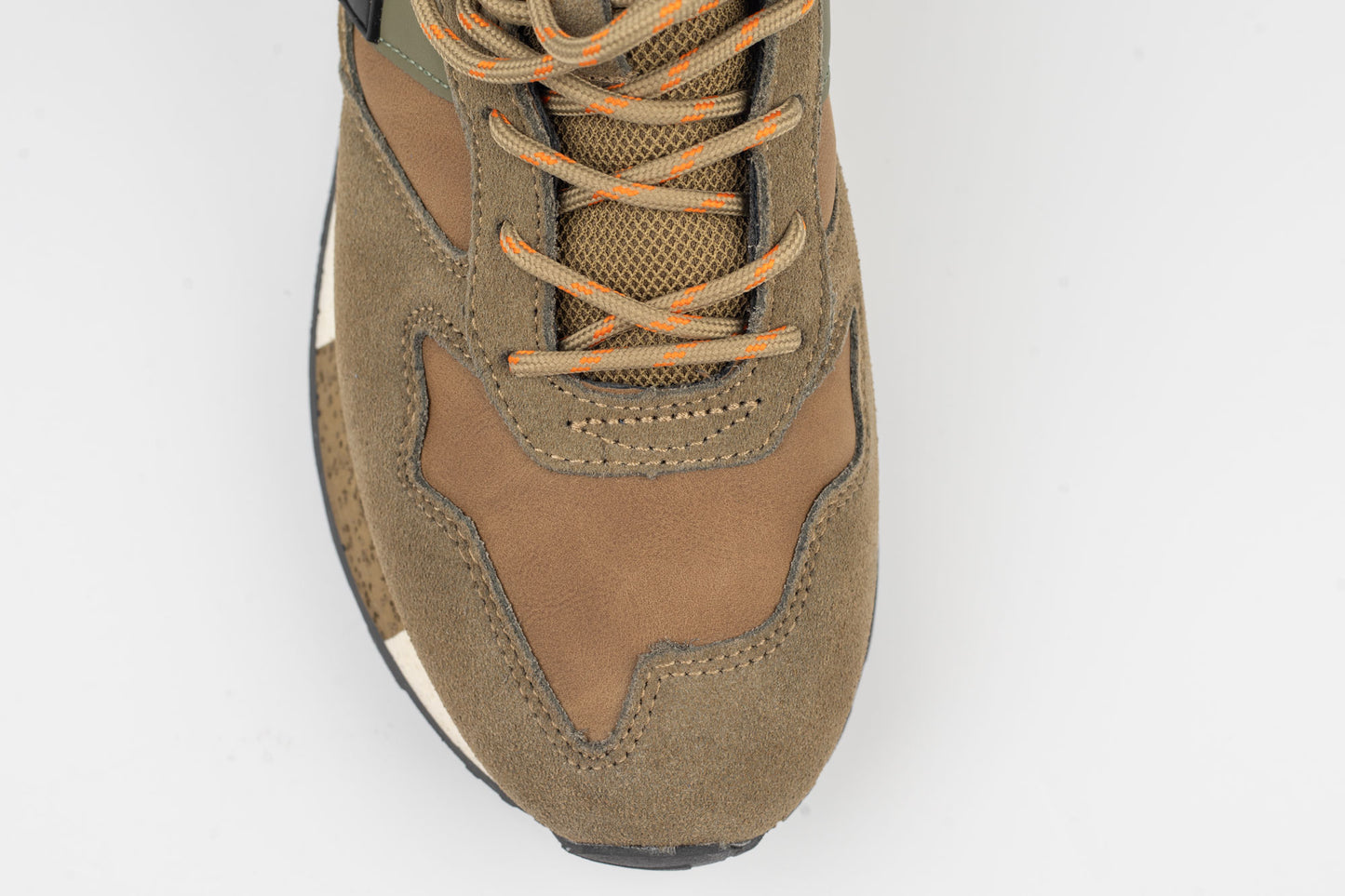 Men's sneakers genuine leather + textile GORETTI 2024 Khaki