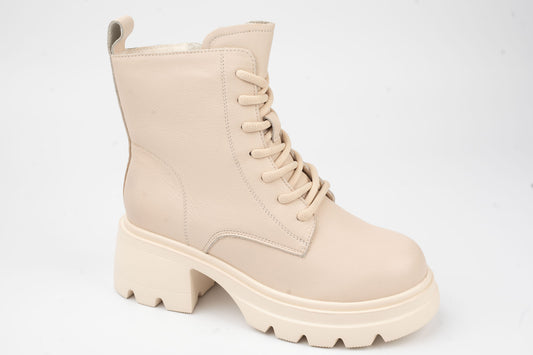 Women's genuine leather boots BETINA 5375 Beige