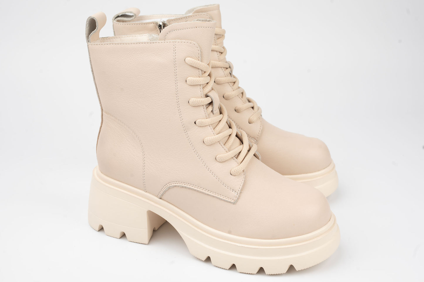 Women's genuine leather boots BETINA 5375 Beige