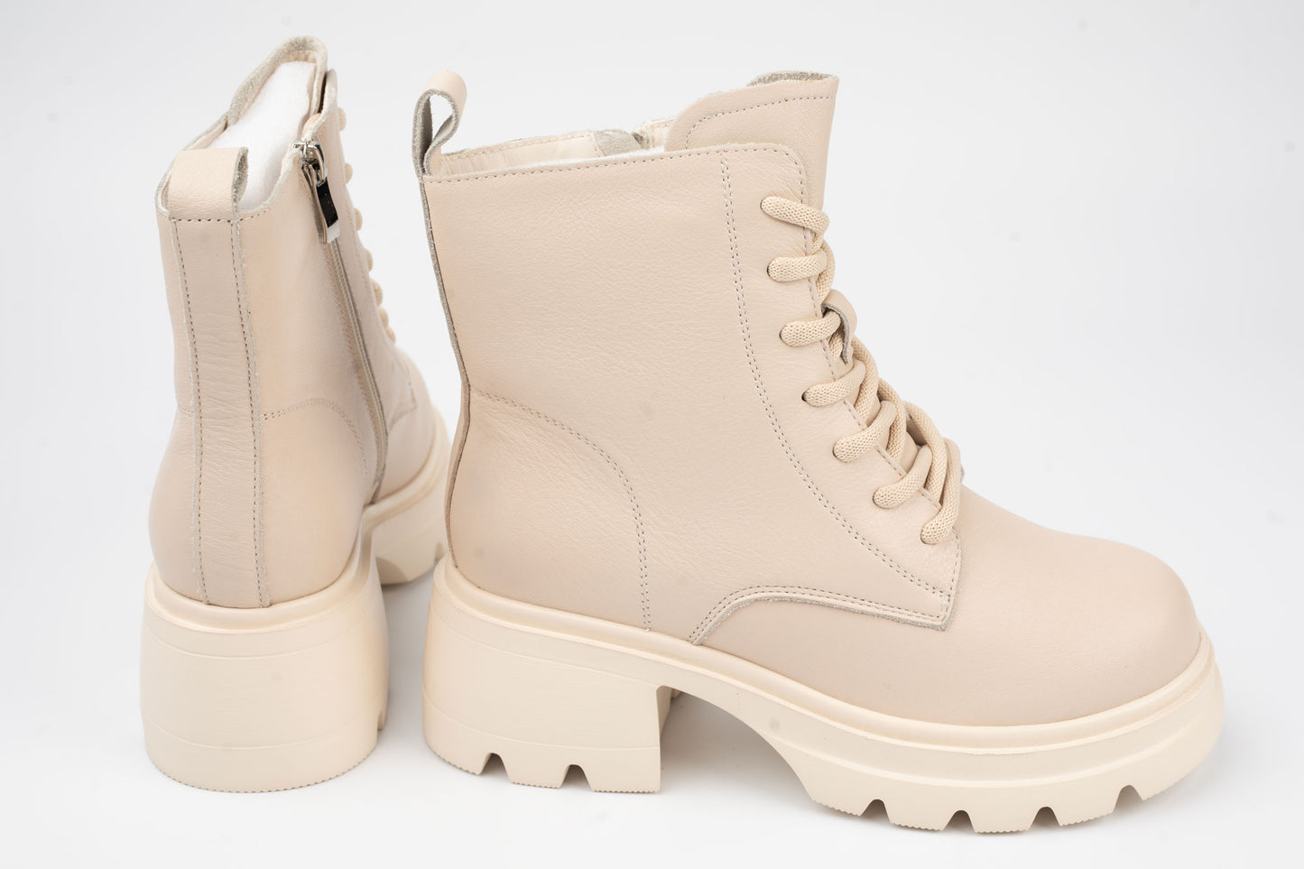 Women's genuine leather boots BETINA 5375 Beige