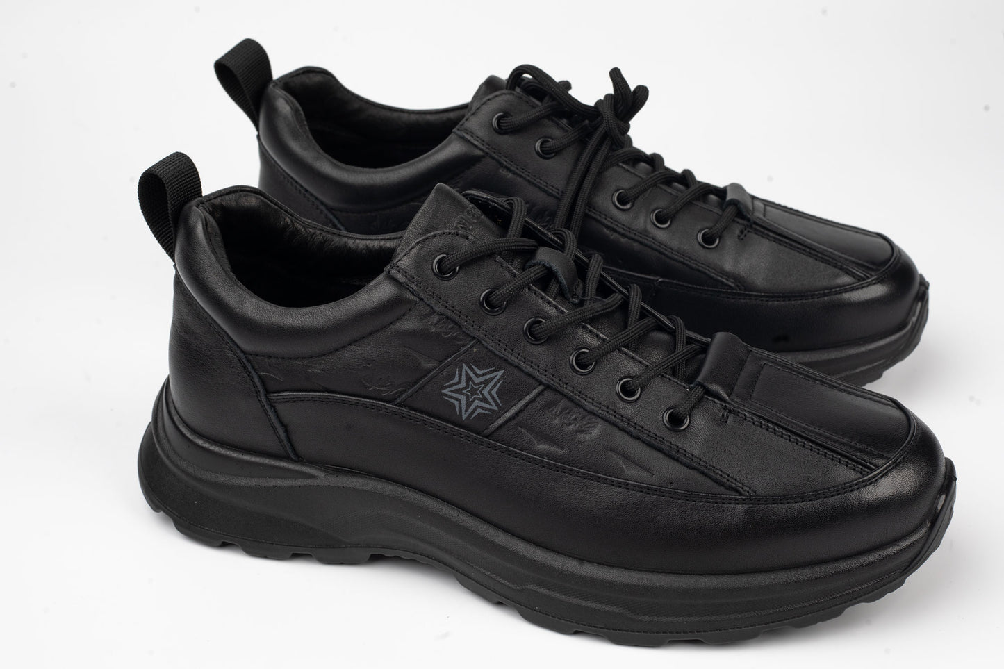 Men's genuine leather sneakers JOHAN 3331 N box