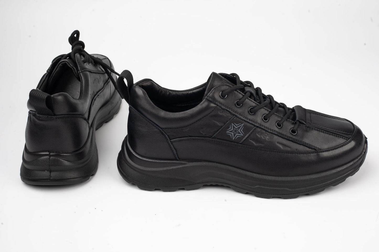 Men's genuine leather sneakers JOHAN 3331 N box