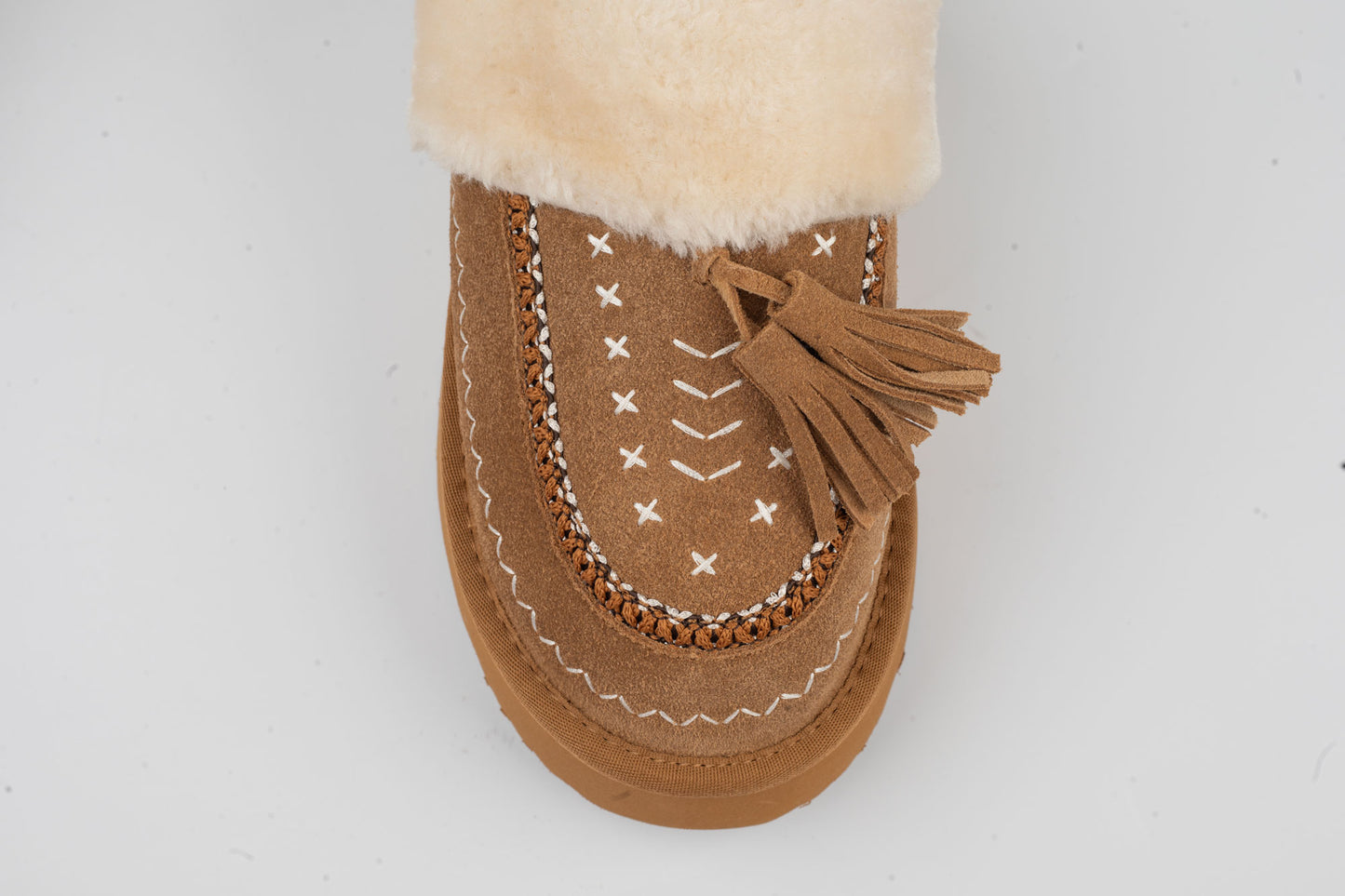 Women's genuine suede clogs ANNA VIOTI 113-3 Camel vel