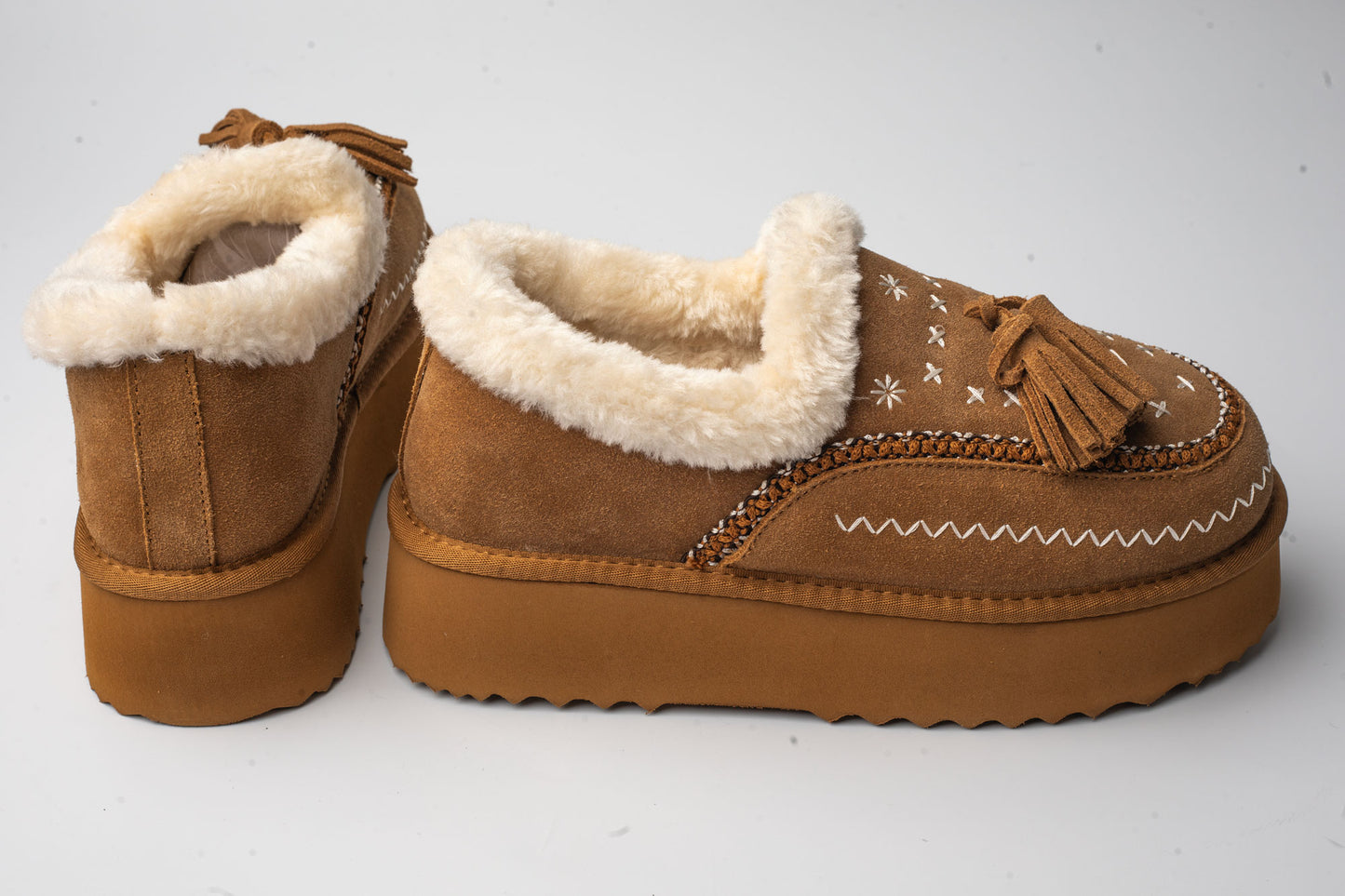 Women's genuine leather suede shoes ANNA VIOTI 113-2 Camel vel